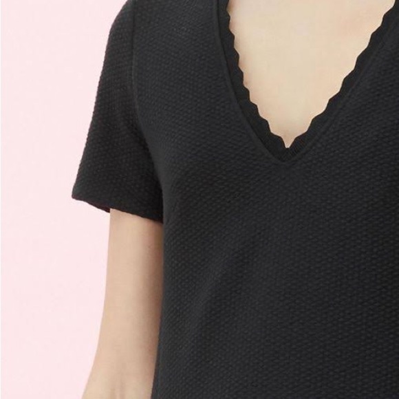 NWT $395 REBECCA TAYLOR Stretch Texture Little Black Dress Black Size 4 - Picture 3 of 11